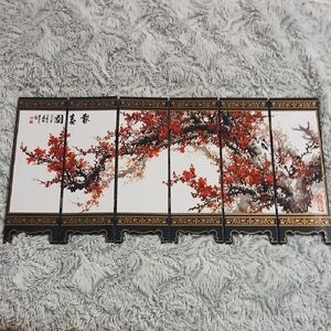 Spring Herald Mini Table Top 1.259 lbs 6 Panel Traditional Chinese Art Decor